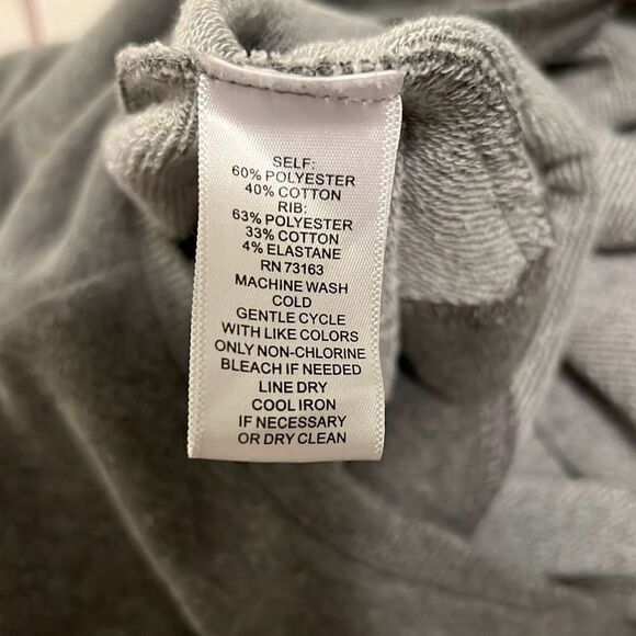 Women's Gray Pullover Crew Neck Long Puffed Sleeve Tops Size Large - Picture 7 of 7